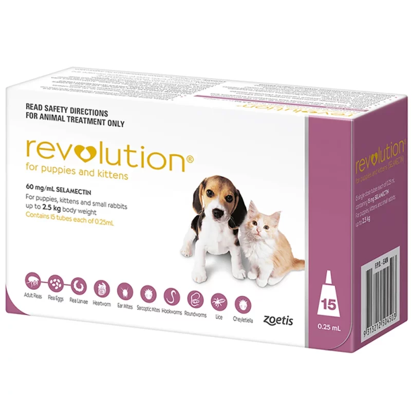Revolution For Puppies and Kittens - Pink (Up to 2.5kg) - 15 Pack