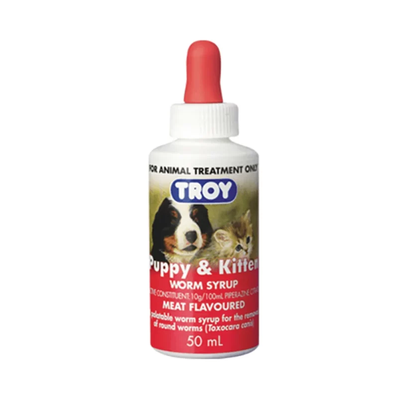 Troy Puppy and Kitten Worm Syrup - 50ml