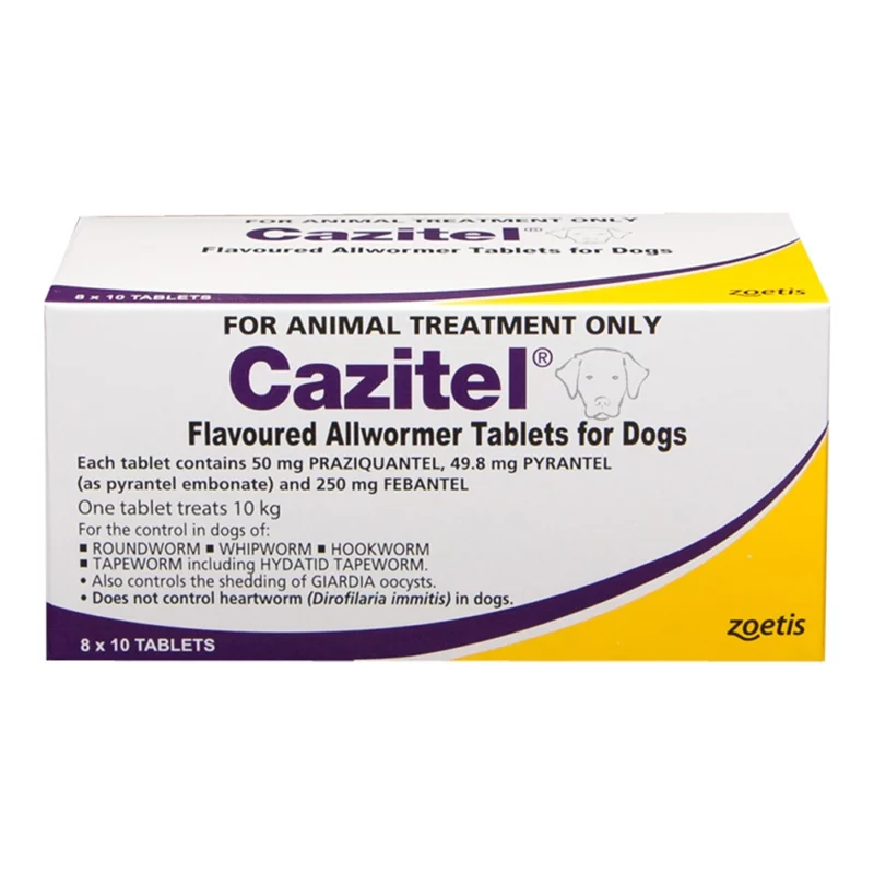 Cazitel Allwormer For Small Dogs - 80 Pack