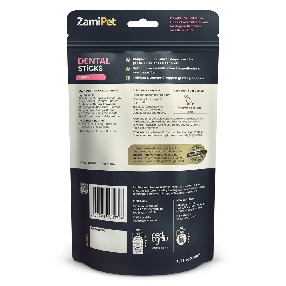 ZamiPet Dental Sticks Joints For Puppies - 12 Pack
