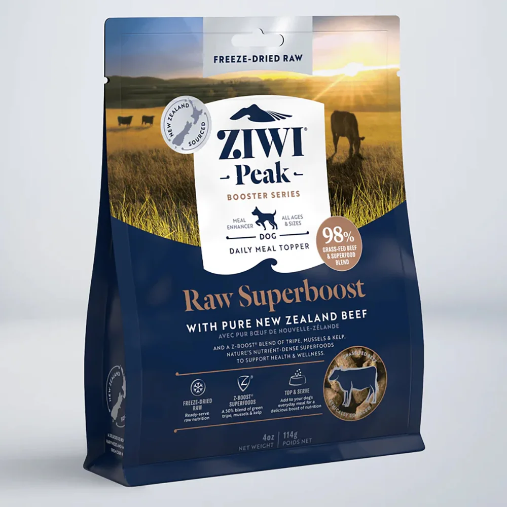 Ziwi Peak Raw Superboost Freeze-Dried Meal Topper For Dogs Beef Recipe - 114g