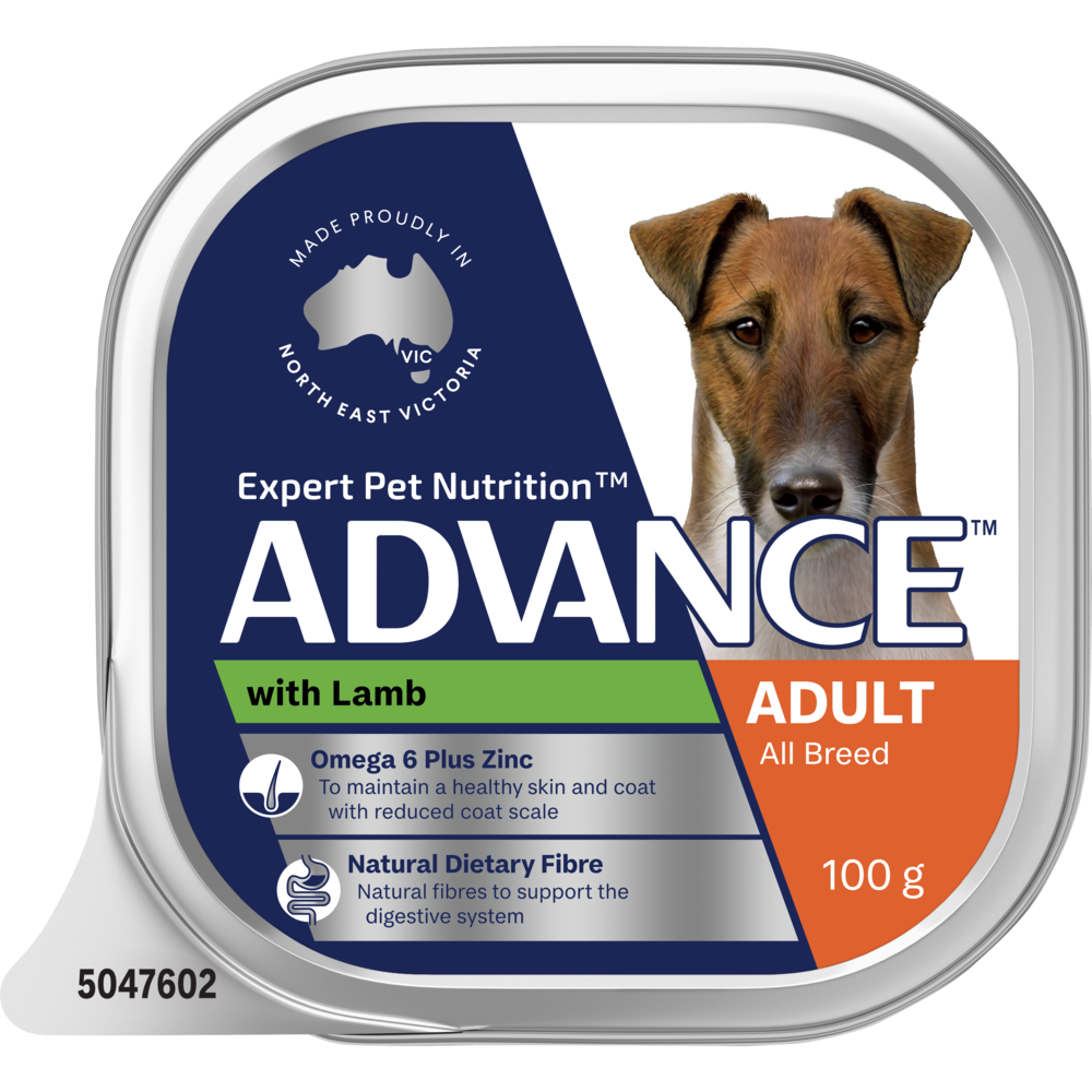 Advance Wet Dog Food All Breeds Adult Lamb tray 100g
