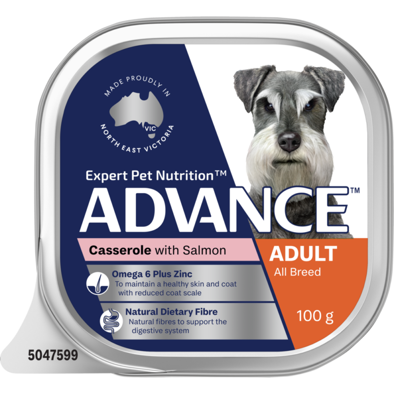 Advance Wet Dog Food All Breeds Adult Salmon tray 100g