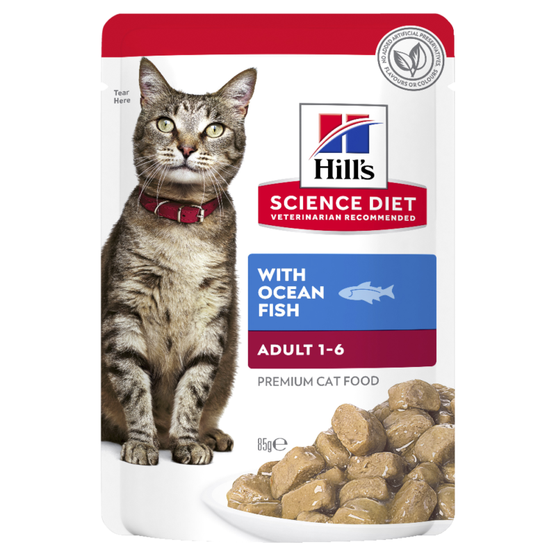 Hill's Science Diet Adult Ocean Fish Pouches Cat Food 85g