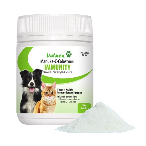 Vetnex Manuka-C-Colostrum Immunity Powder for Dogs & Cats - 100g