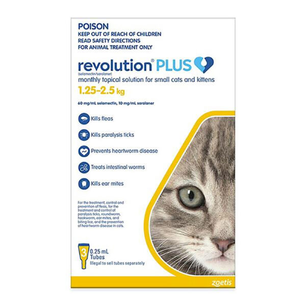 Revolution Plus for Small Cats and Kittens (1.25-2.5kg) 3 Pack