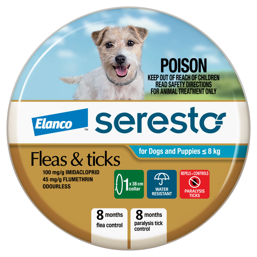 Seresto™ Flea & Tick Collar for Dogs And Puppies Up To 8kg - 1 Pack